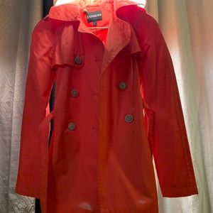 Brand New Express beautiful coral trench coat